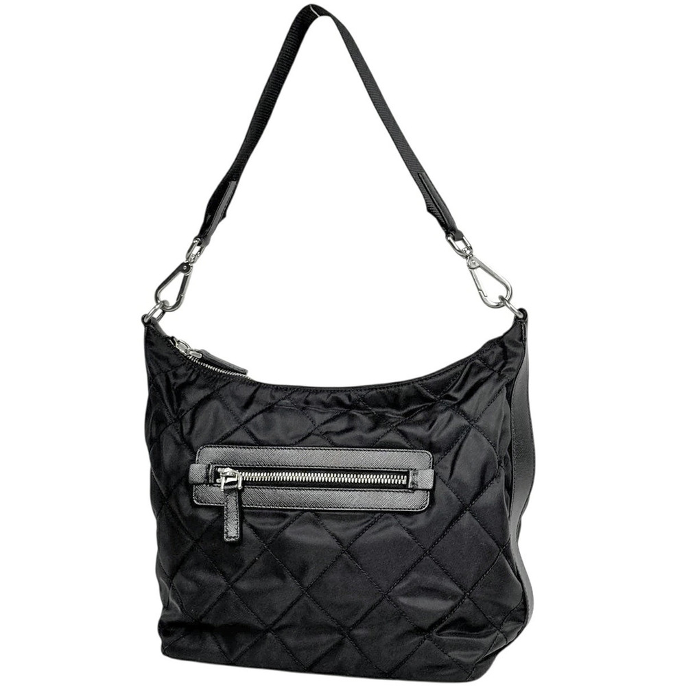 Prada Plate Shoulder Bag Nero Black